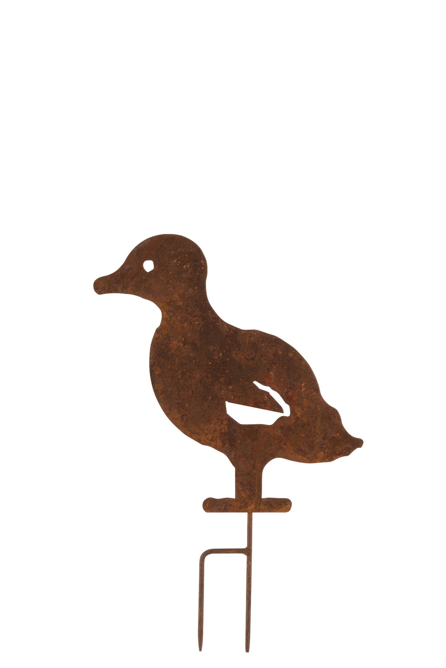 DECORATION GARDEN FLAT CHICK IRON RUST 