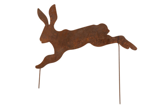 DECORATION GARDEN FLAT RABBIT IRON RUST