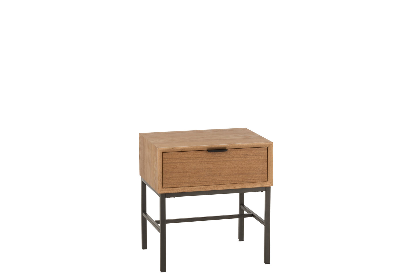 SIDETABLE ON BASE WOOD/METAL NATURAL