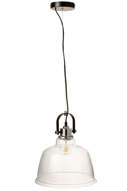 HANGING LAMP MAGALI STEEL/GLASS TRANSPARENT