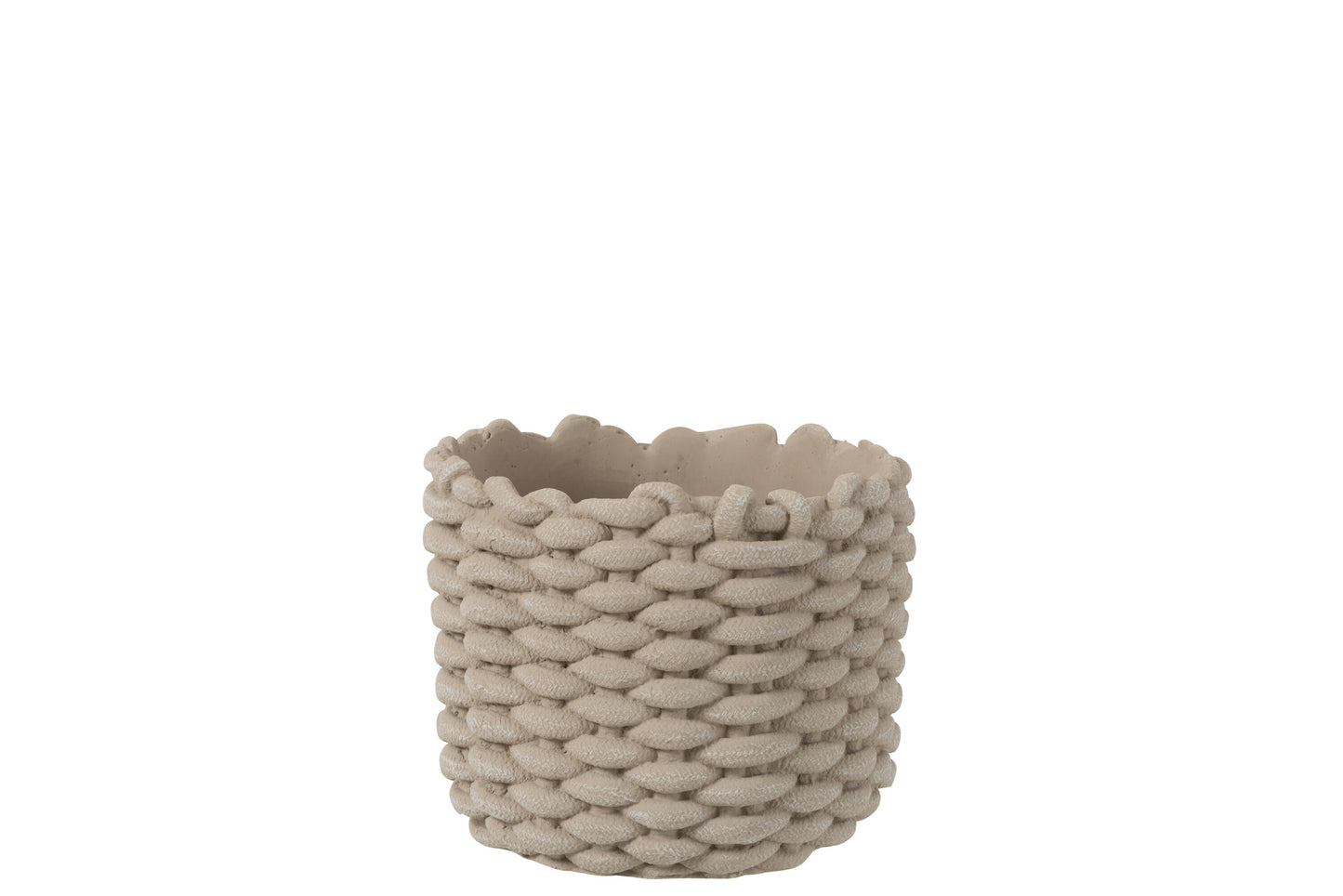 FLOWERPOT ROPE IMITATION CEMENT GREY MEDIUM