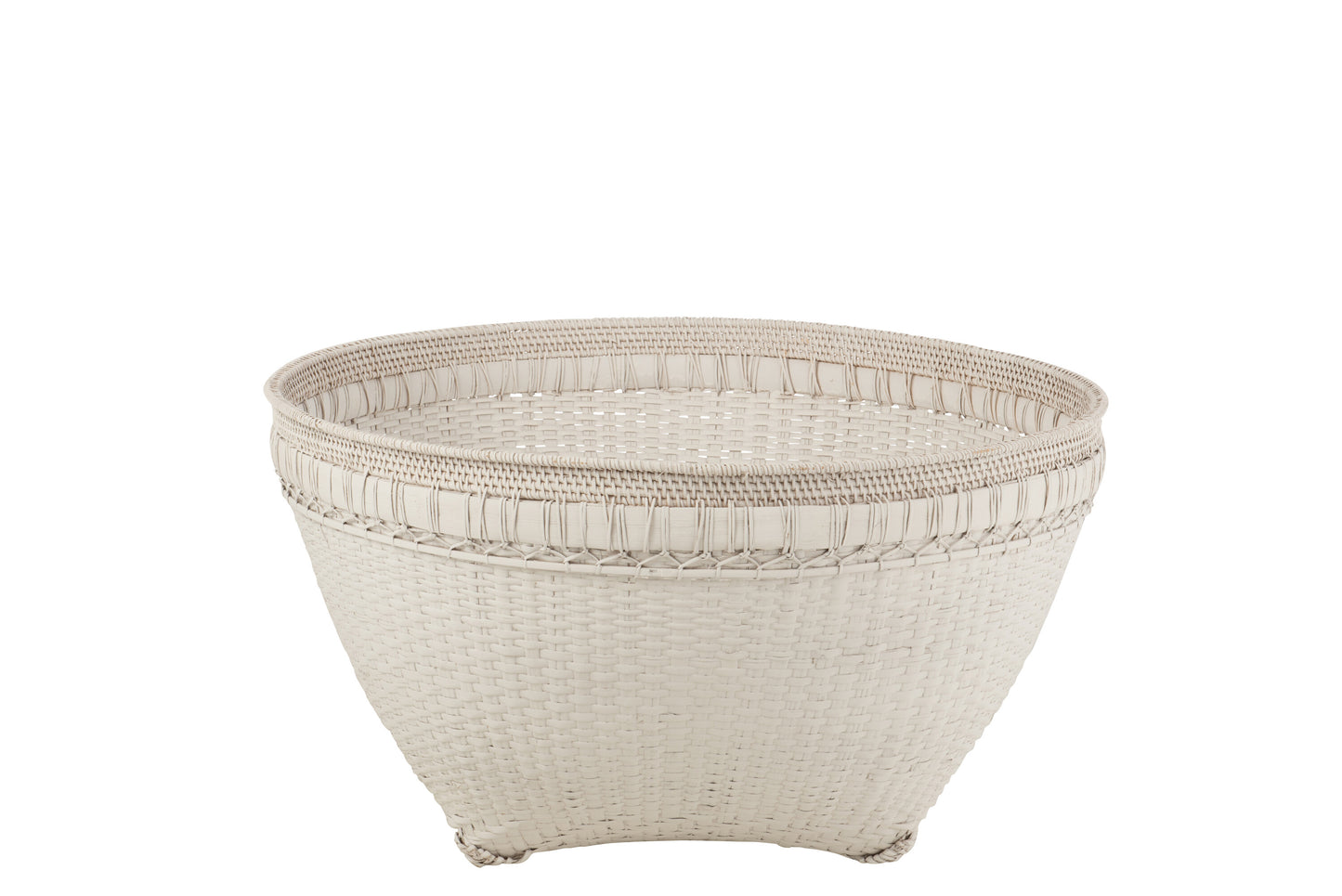 BASKET EXTRA LARGE ROUND RATTAN WHITE