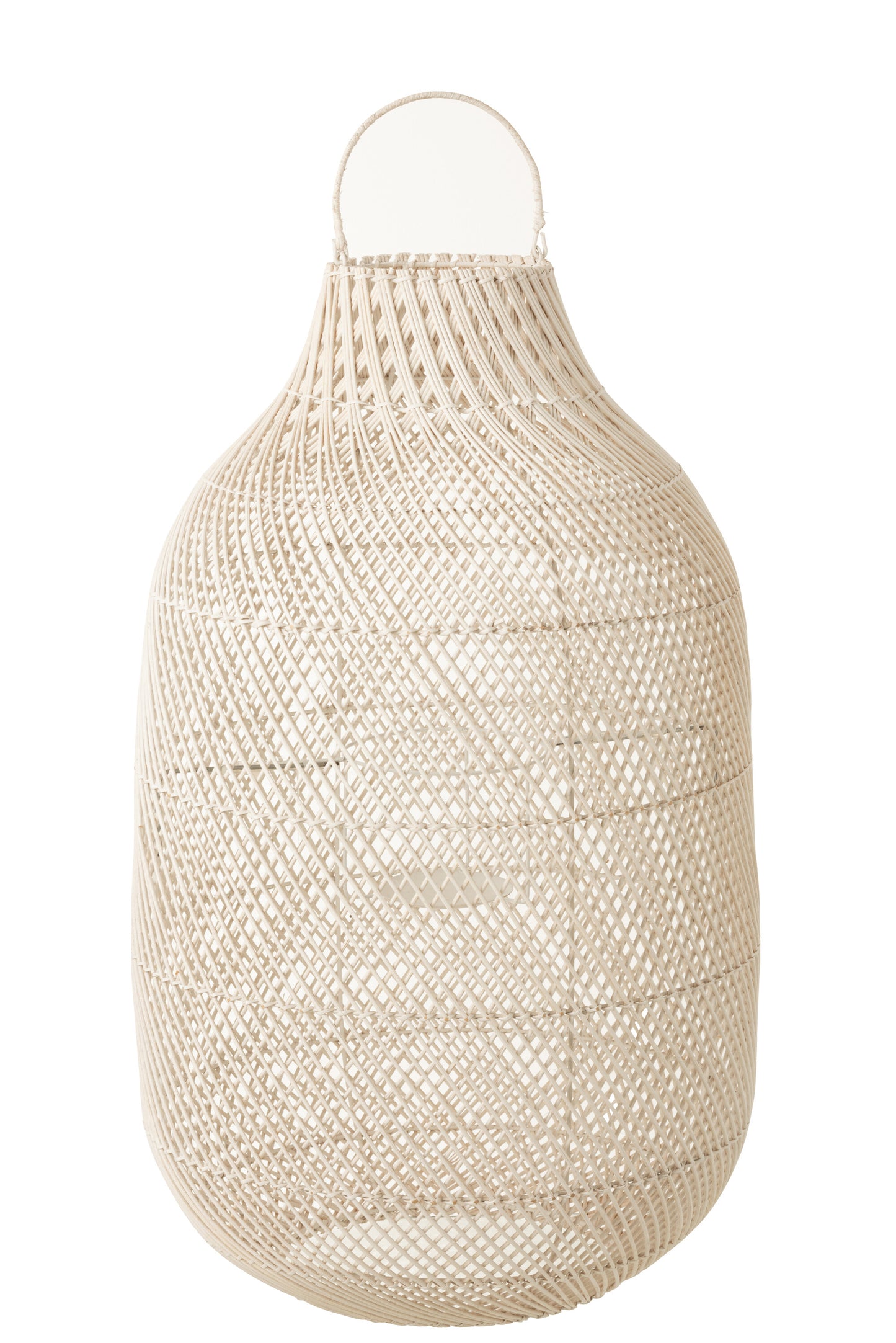 LANTERN CYLINDER XL RATTAN WHITE