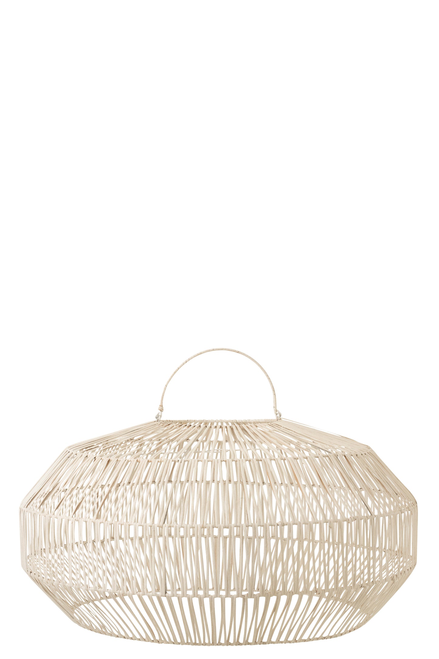 LAMP SHADES RATTAN WHITE MEDIUM