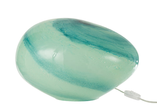 LAMP DANY OVAL GLASS AQUA