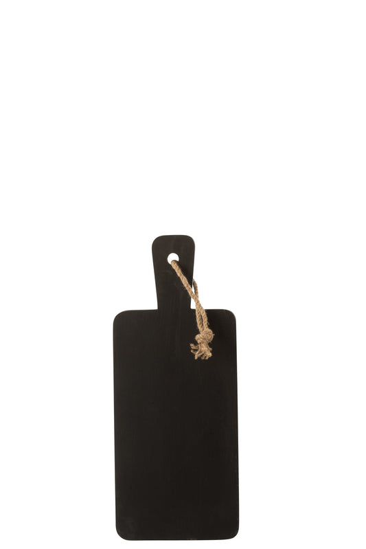 CUTTING BOARD LORA RUBBER WOOD BLACK MEDIUM