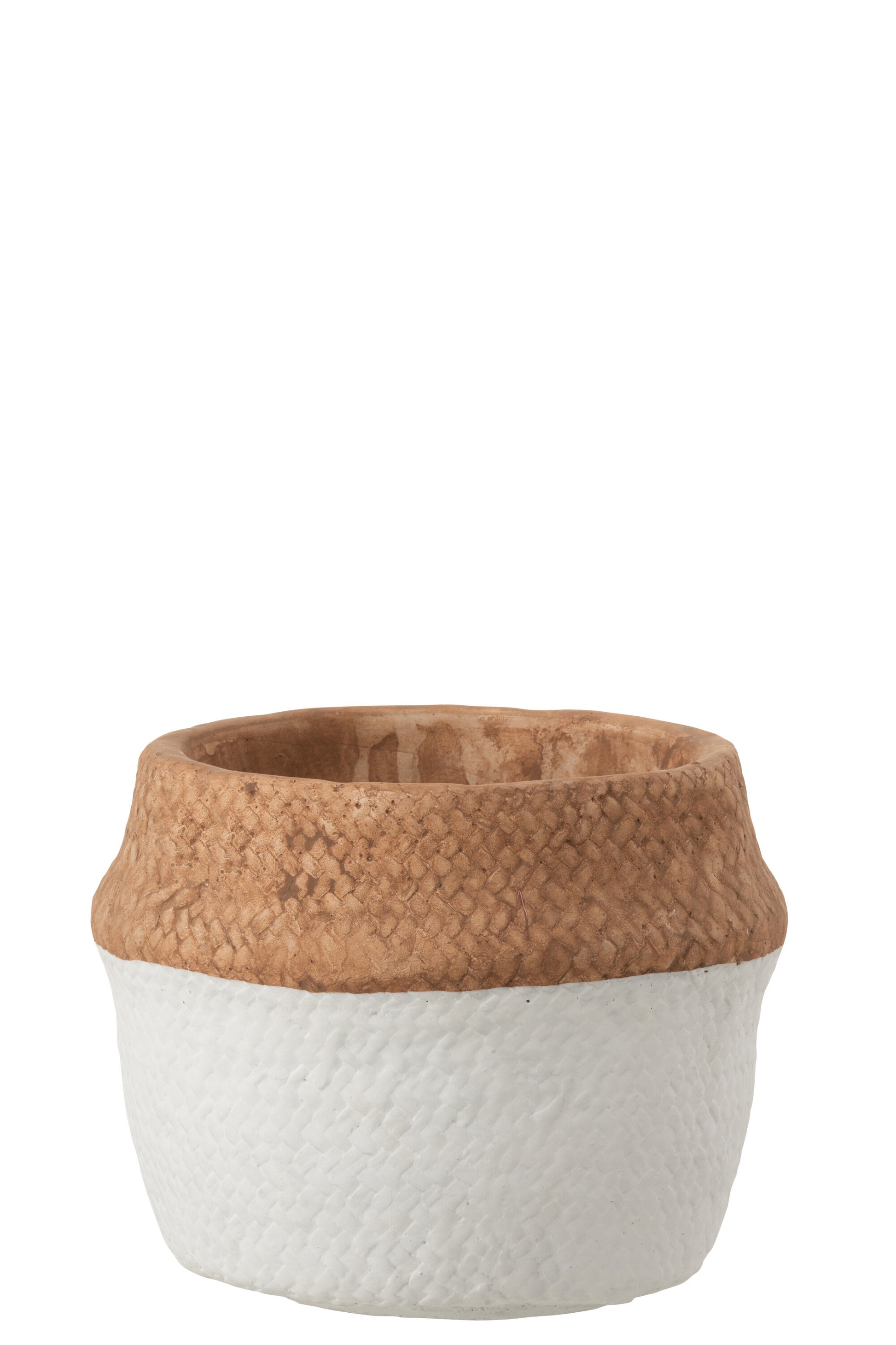 FLOWERPOT JANE CEMENT NATURAL/WHITE LARGE