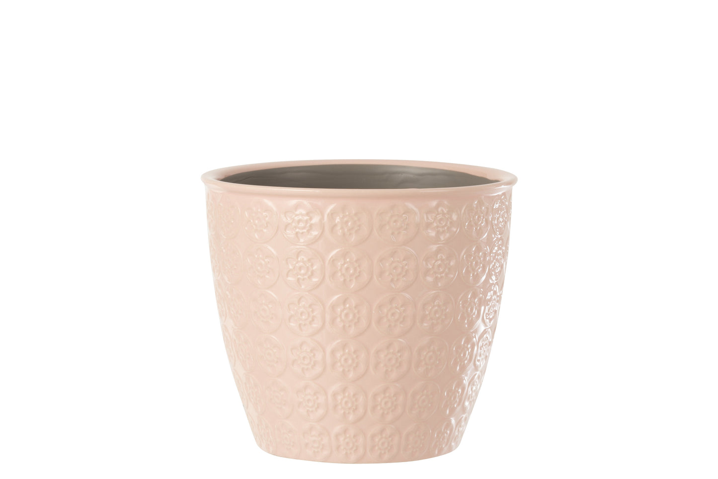 FLOWERPOT FLOWER CERAMIC PINK MEDIUM