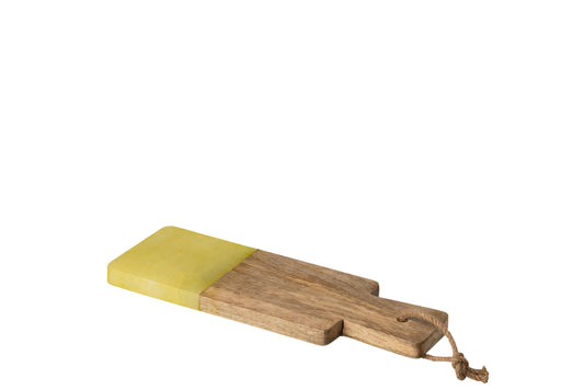 PLANK RECTANGLE ALABASTER WOOD YELLOW SMALL