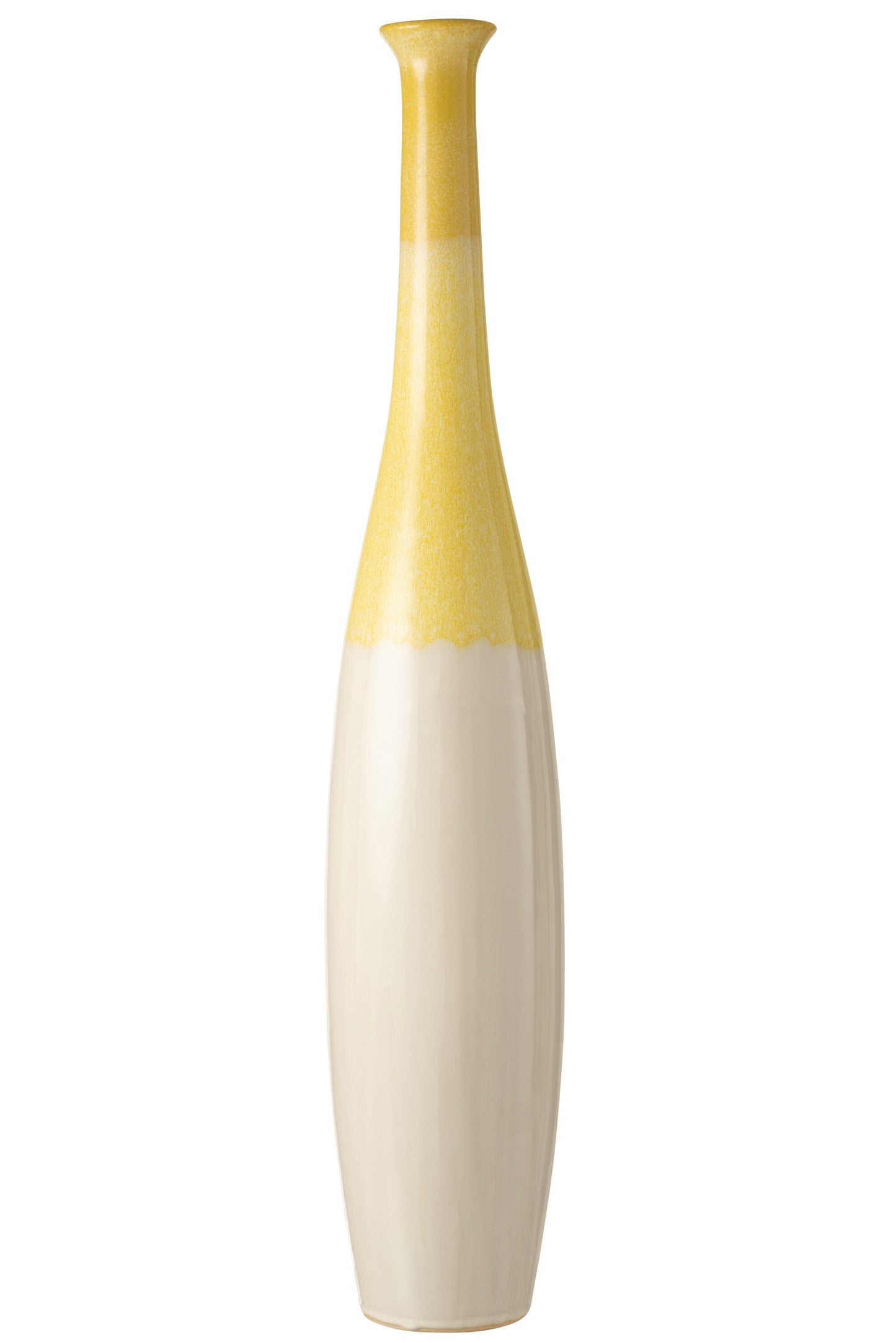 VASE FLUO BREED CERAMIC YELLOW/WHITE