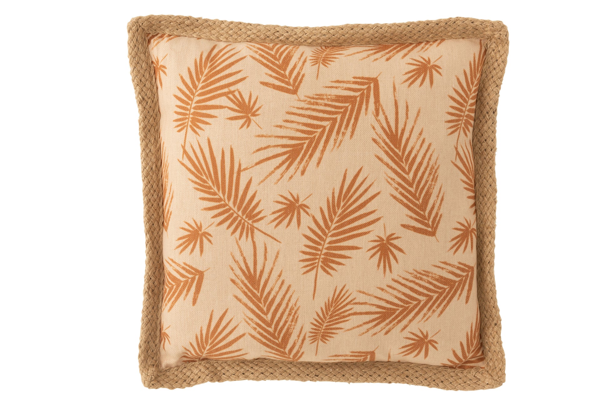 CUSHION TROPICAL POLYESTER BEIGE/OCHRE