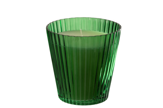 CANDLE CAYA RIDGES GLASS GREEN 120U