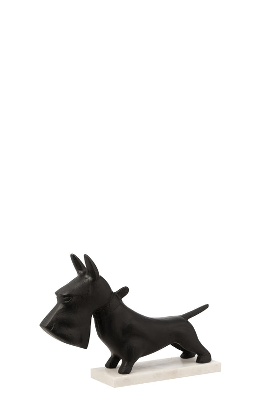 DOG ON FOOT ALUMINIUM/MARBLE BLACK/WHITE