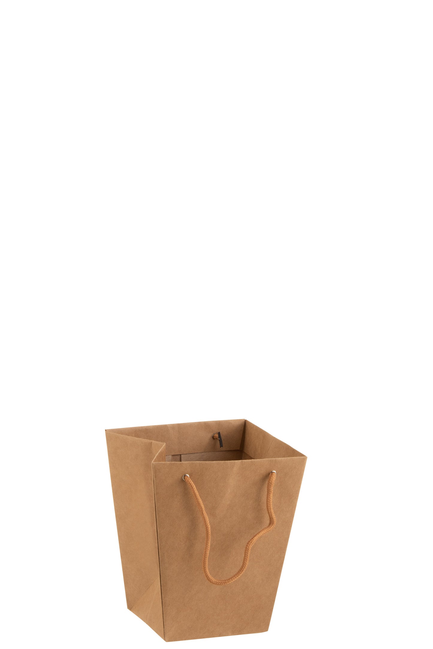 FLOWERPOT BAG WITH CORD WATERPROOF PAPER BROWN SMALL