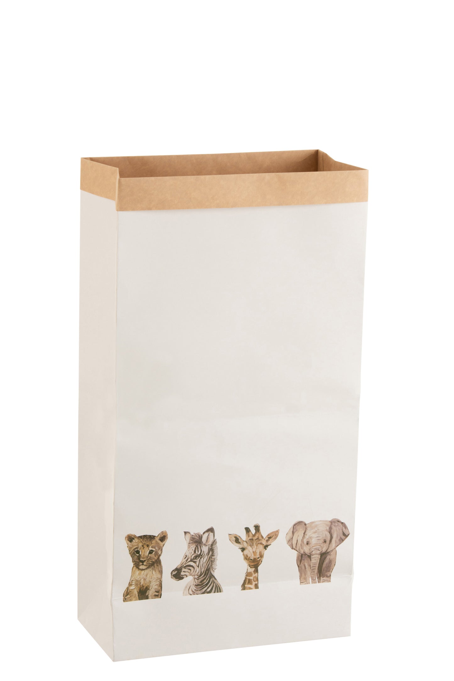 PAPERBAG SAFARI ANIMALS PAPER WHITE MEDIUM