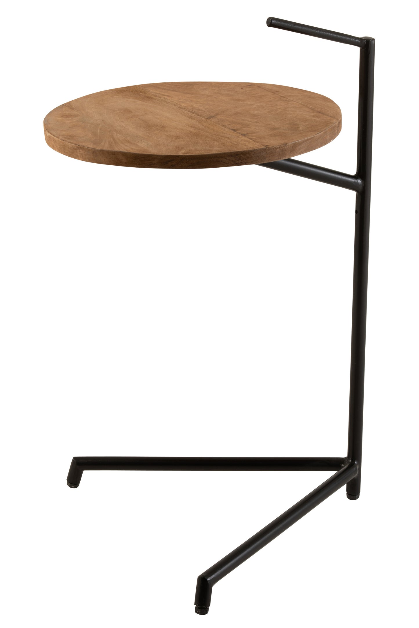 SIDETABLE BISTRO ROUND MANGO WOOD/IRON NATURAL/BLACK