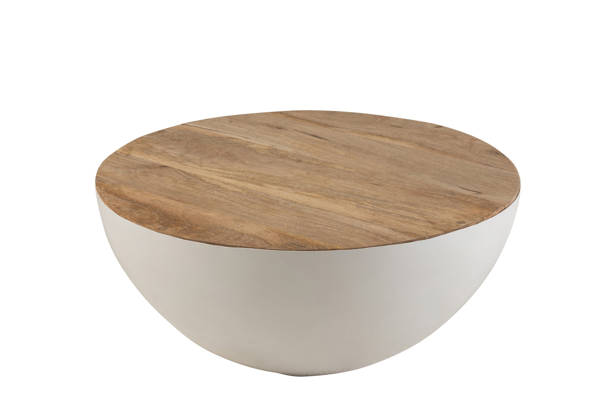 TABLE ROUND MANGO WOOD/IRON NATURAL/WHITE SMALL