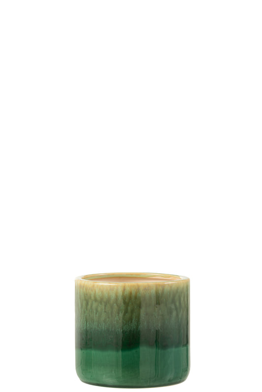 FLOWERPOT ELISE CERAMIC GREEN SMALL