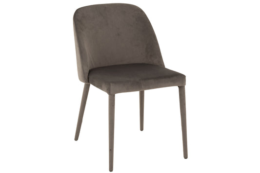 CHAIR CHARLOTTE TEXTILE/METAL MIDDLE GREY