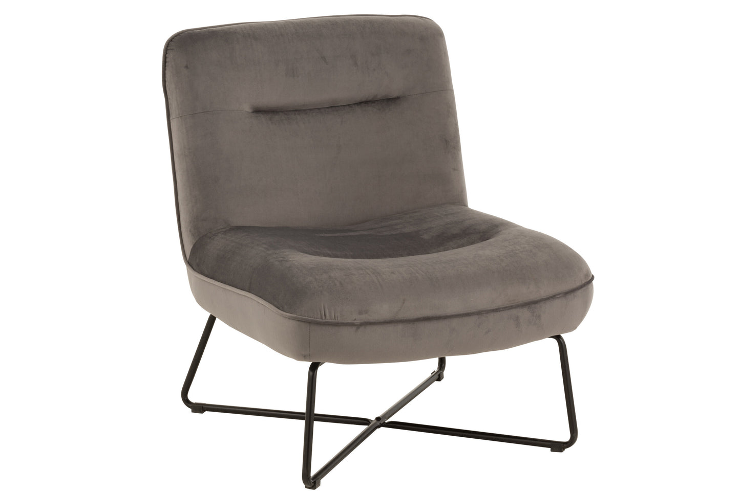 LOUNGE CHAIR FRAME TEXTILE/METAL MIDDLE GREY