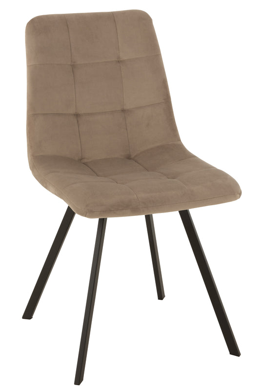 CHAIR MORGAN TEXTILE/METAL BEIGE