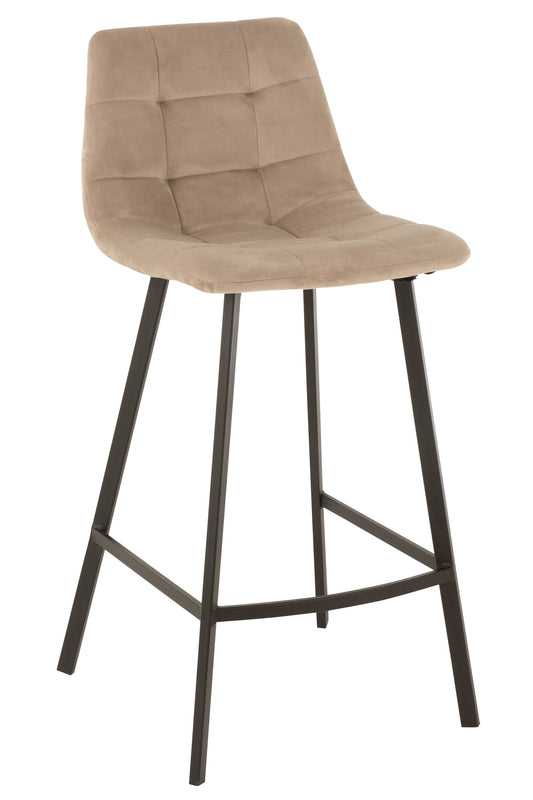 BARSTOOL OLIVIER TEXTILE/METAL BEIGE