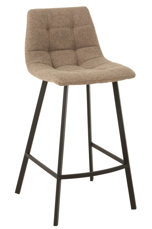 BARSTOOL STEPHANE TEXTILE/METAL BEIGE