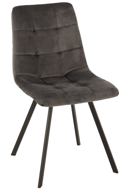 CHAIR MORGAN TEXTILE/METAL GREY