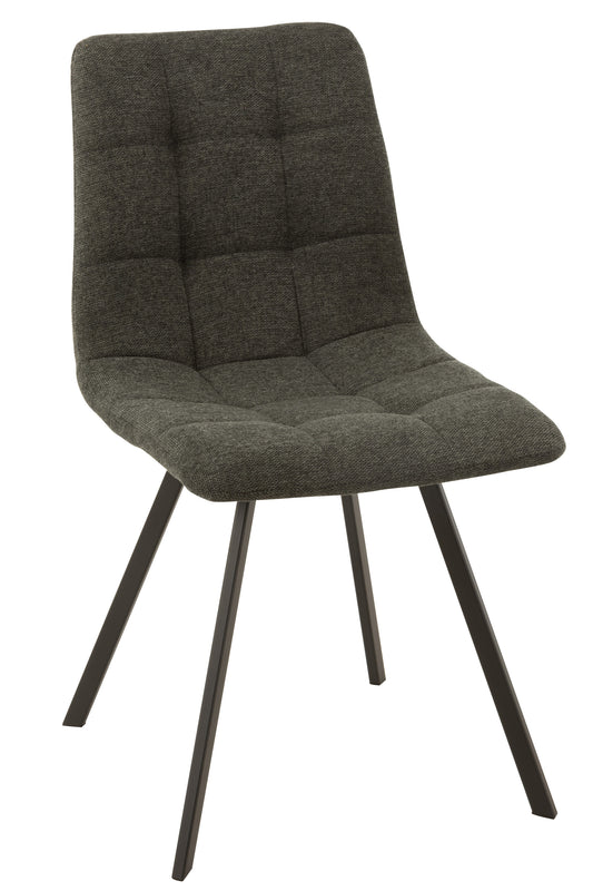 CHAIR BABETTE TEXTILE/METAL DARK GREY