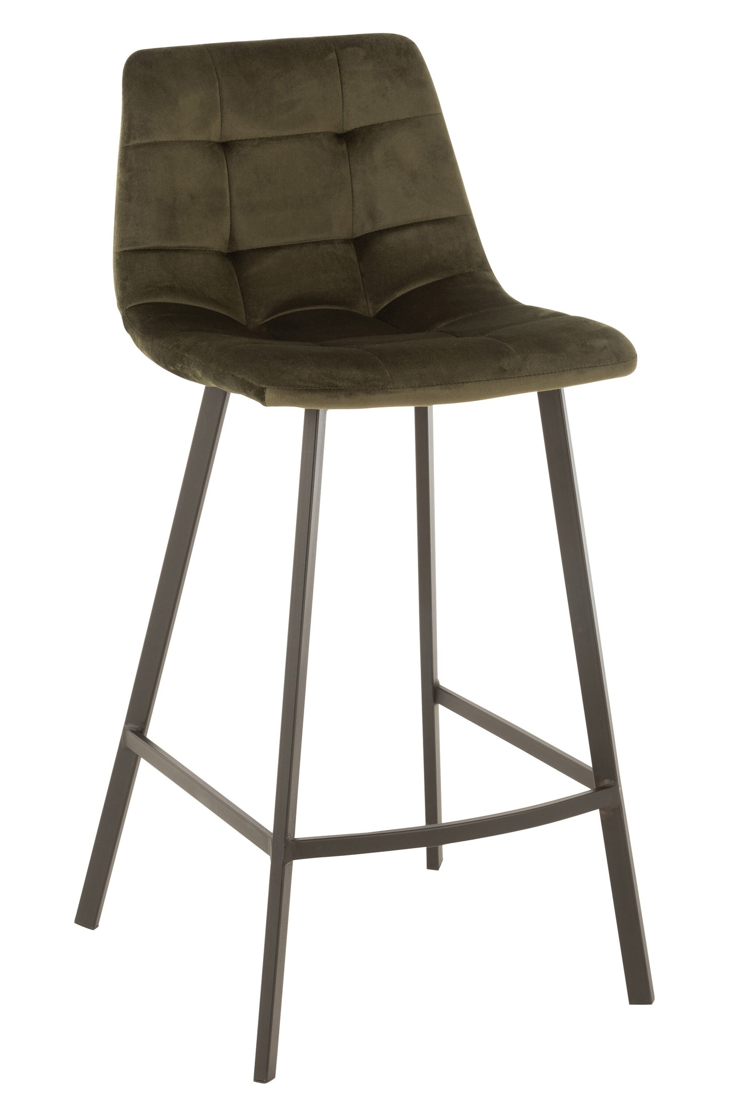 BARSTOOL OLIVIER  TEXTILE/METAL DARK GREEN