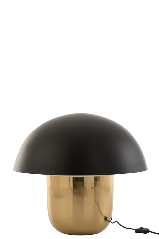 LAMP MUSHROOM IRON BLACK/GOLD LARGE
