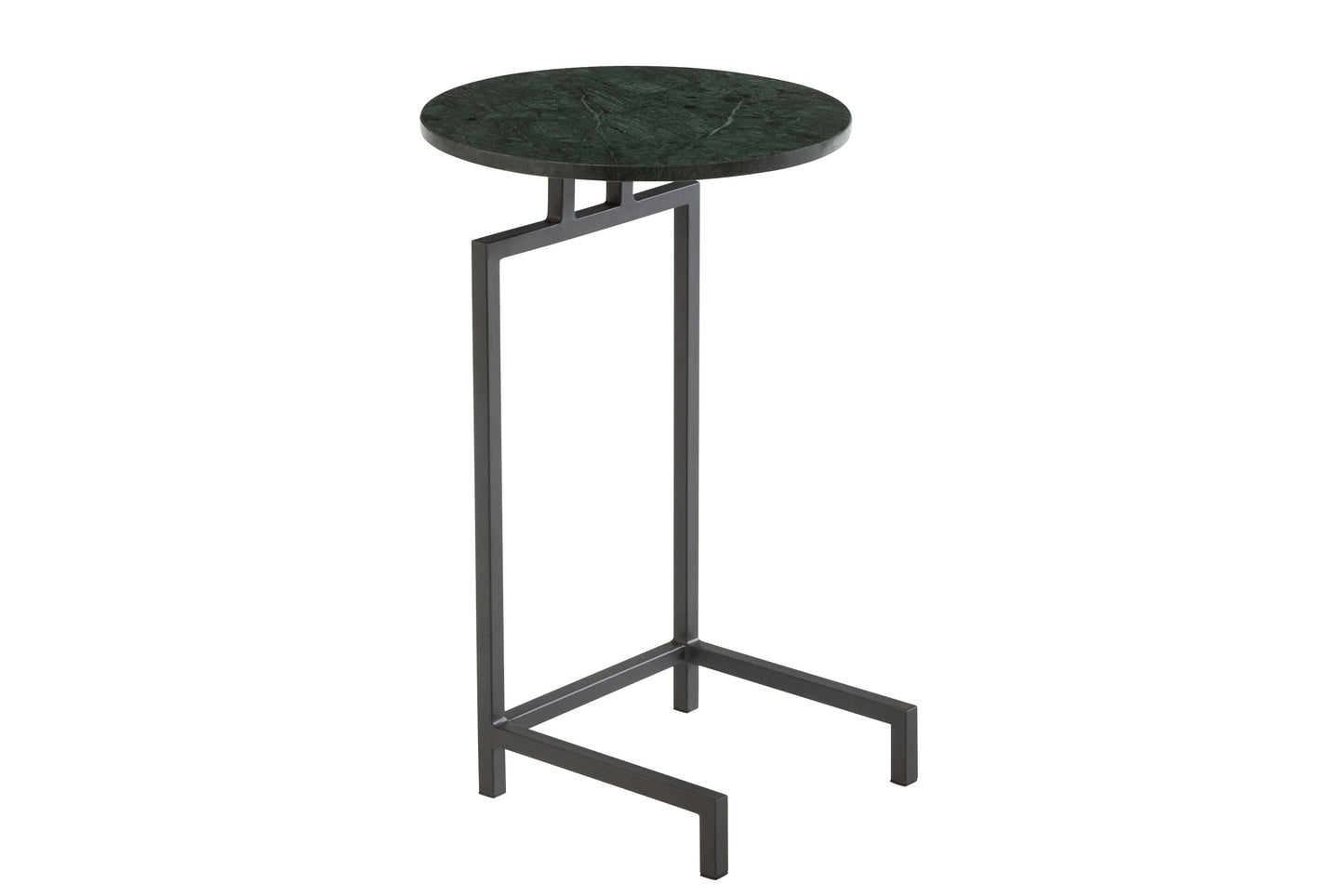 SIDE TABLE ROUND MARBLE/IRON GREEN/BLACK