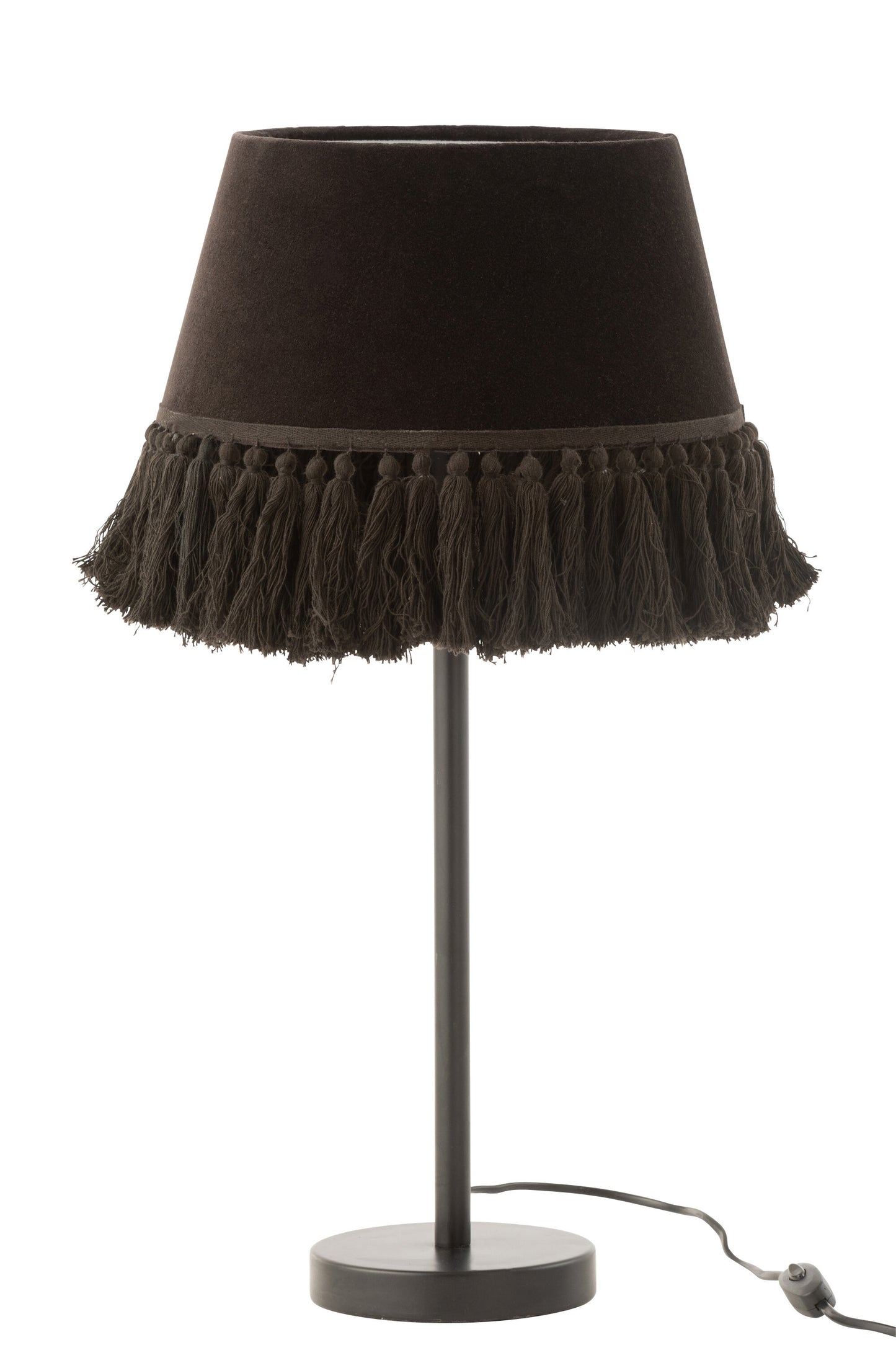 TABLE LAMP EVE CONIC VELVET COTTON BLACK