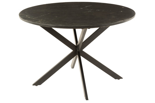 DINING TABLE MARC MARBLE/IRON BLACK