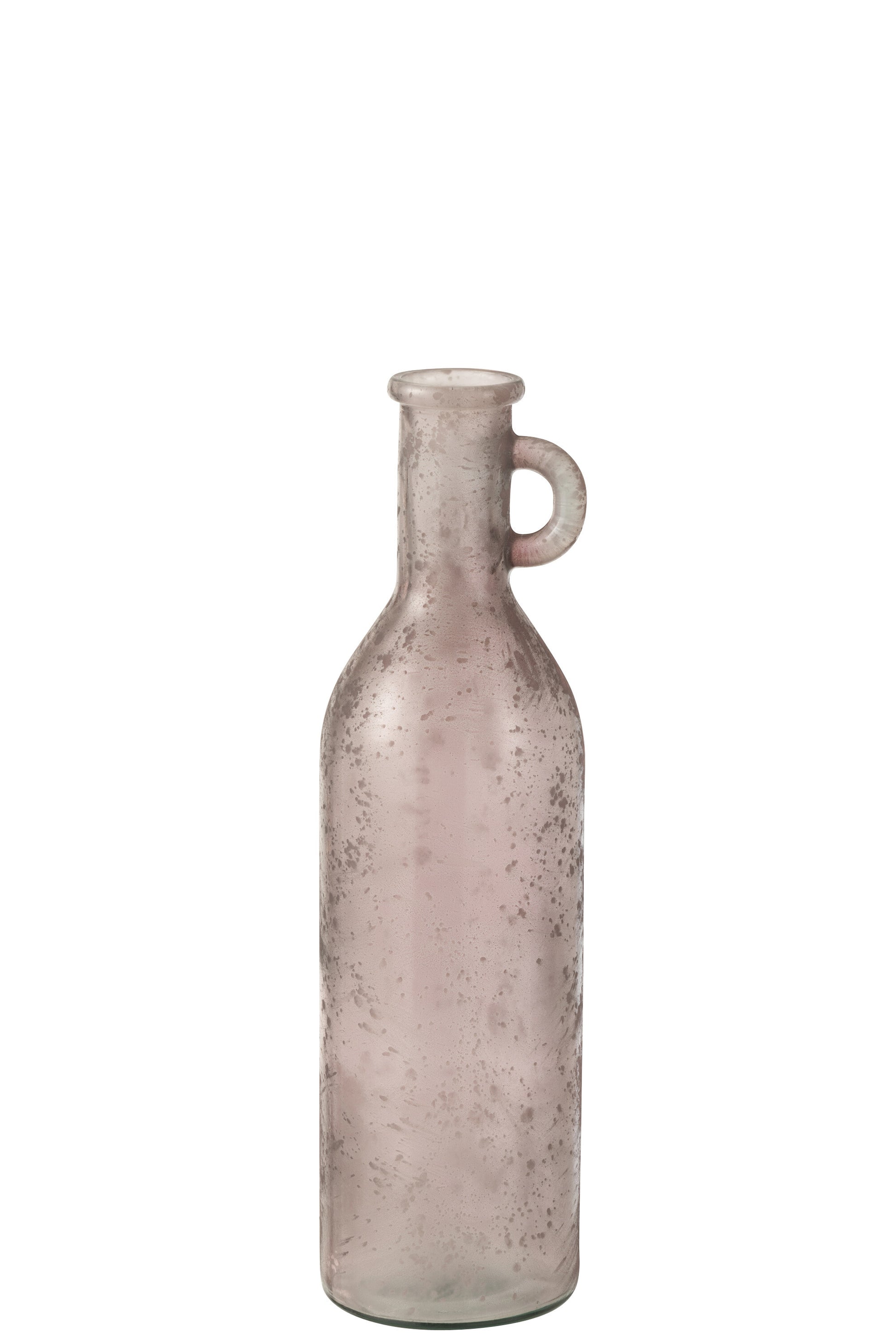 VASE BOTTLE CYLINDER GLASS ANTIQUE PINK