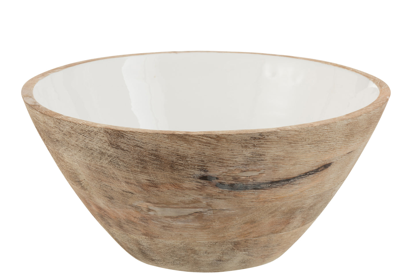 BOWL MANGO WOOD WHITE LARGE