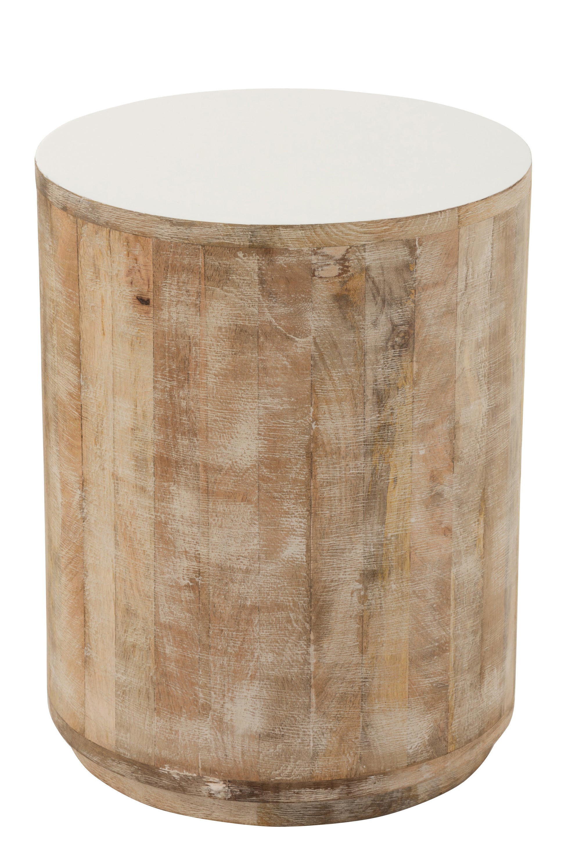 STOOL MANGO WOOD WHITE