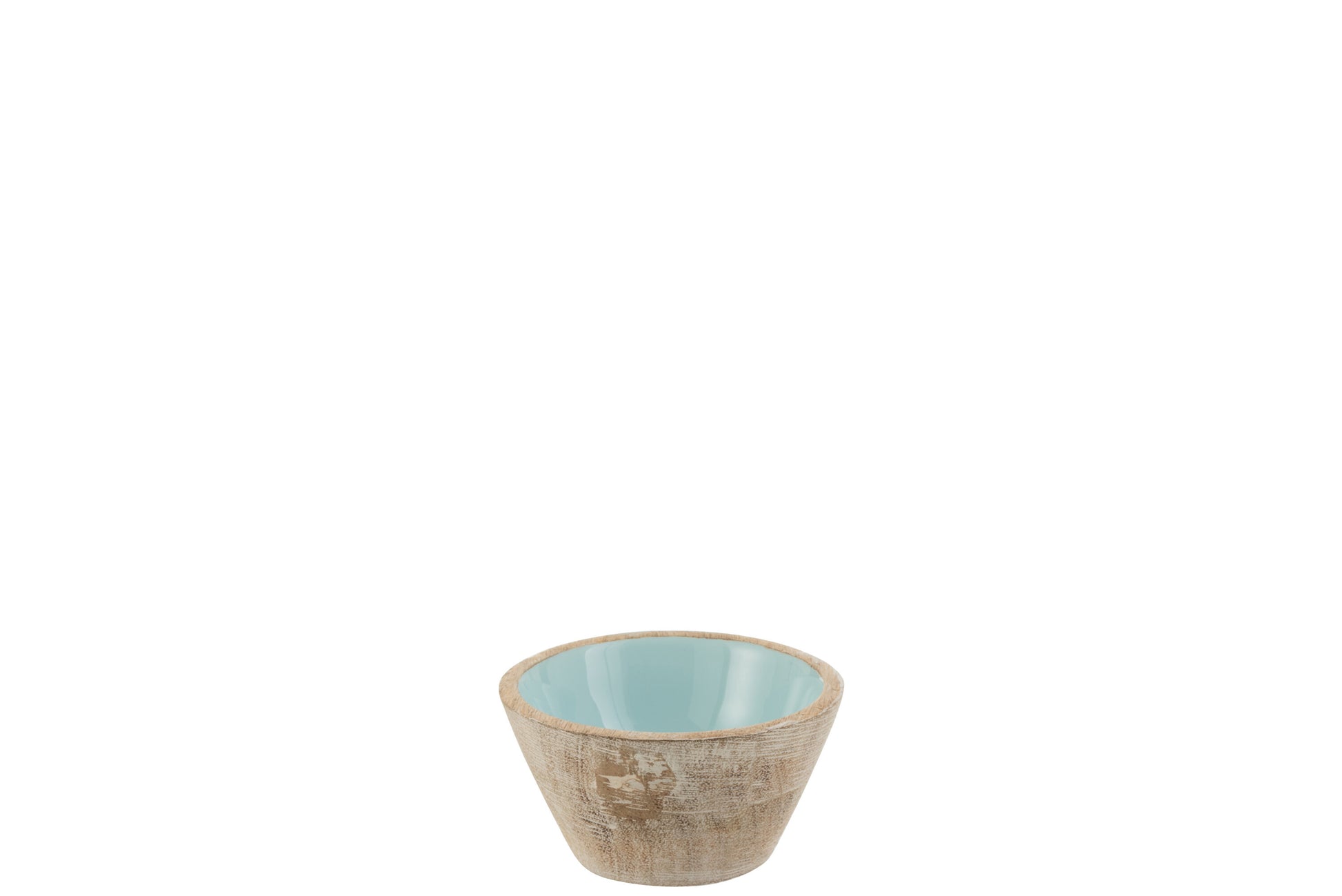 BOWL MANGO WOOD PASTEL BLUE SMALL