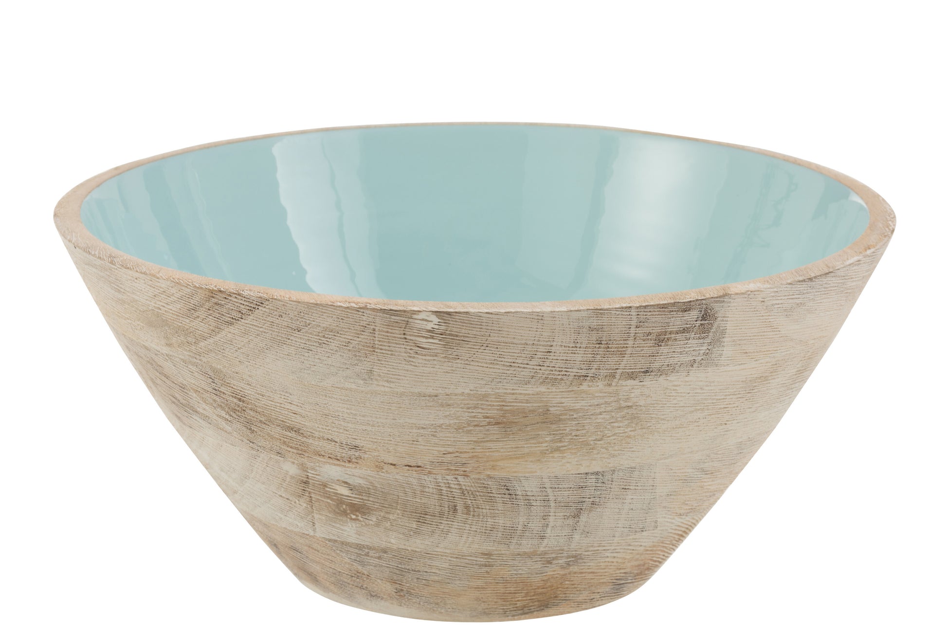 BOWL MANGO WOOD PASTEL BLUE LARGE