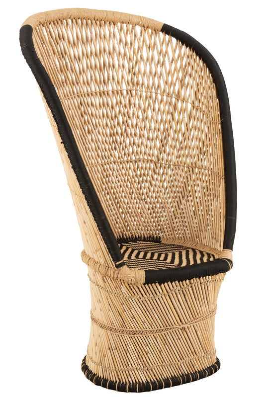 CHAIR BACKREST BAMBOO NATURAL/BLACK ADULT