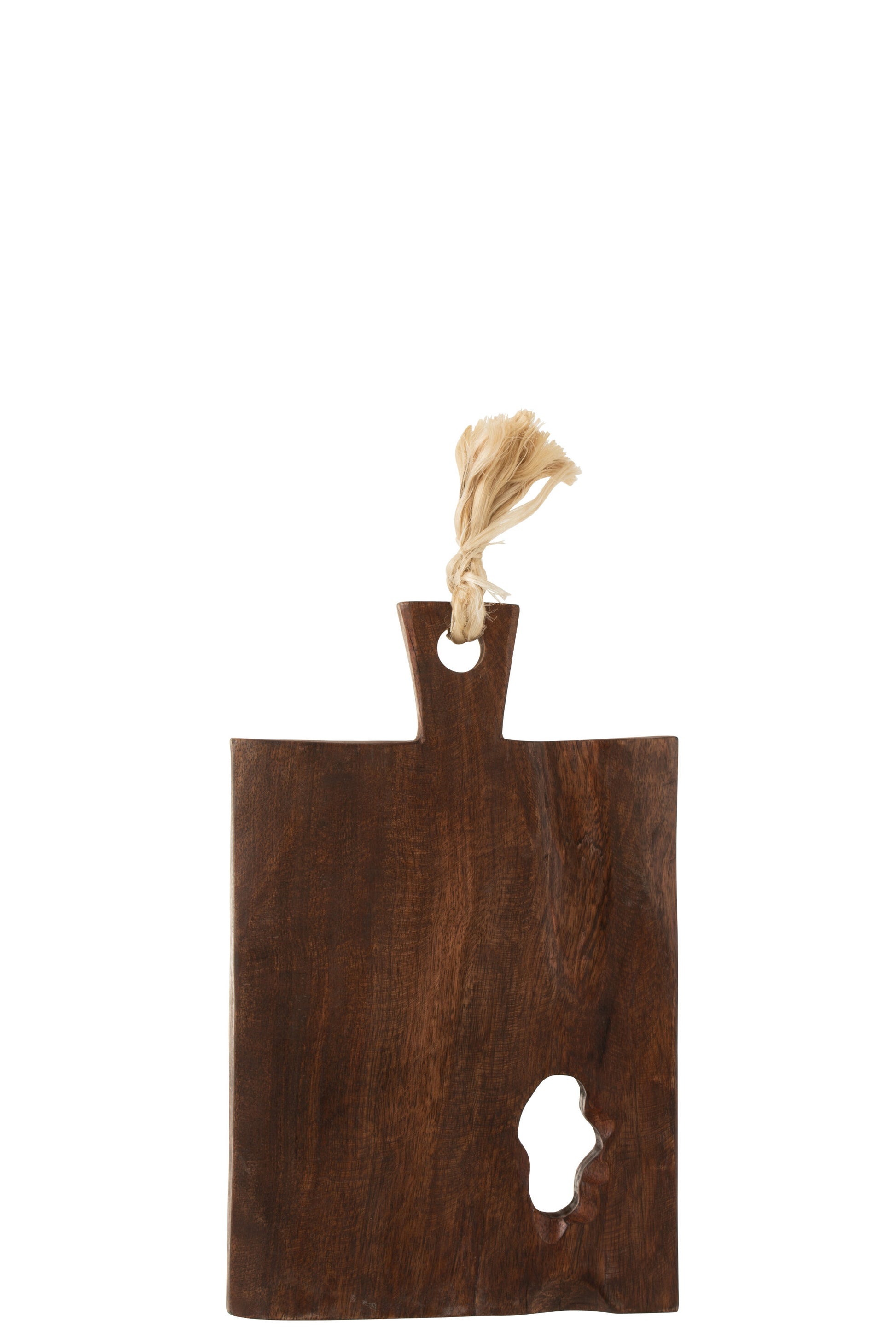 CUTTING BOARD IRREGULAR SQUARE MANGO WOOD DARK BROWN