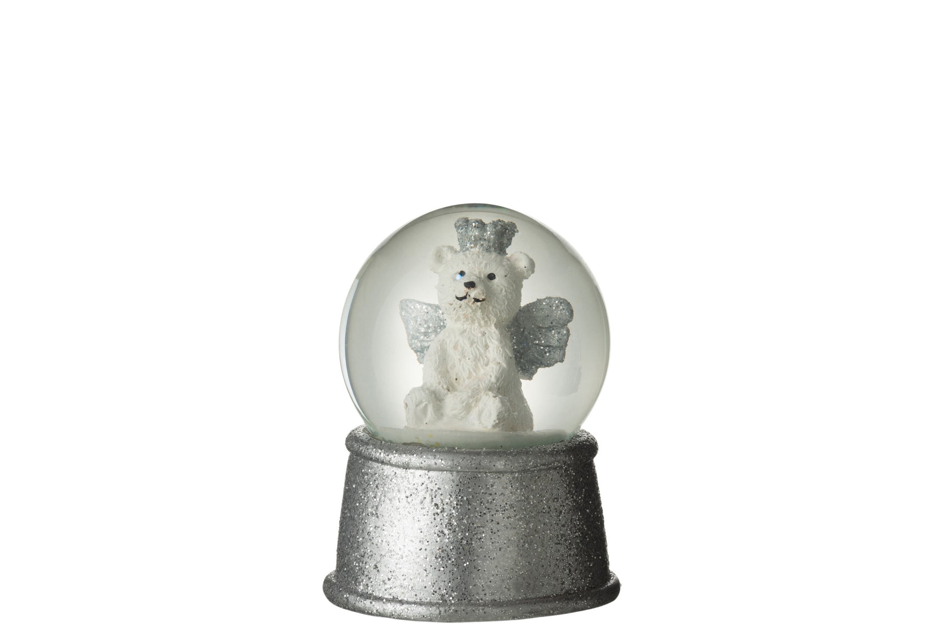 WATER GLOBE BEAR PORZ WHITE/GREY SMALL