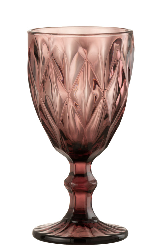 WINE GLASS MONA GLASS DARK PINK