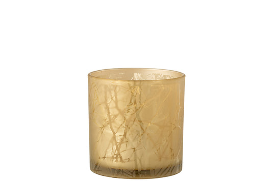 HURRICANE BRANCHES GLASS GOLD LARGE
