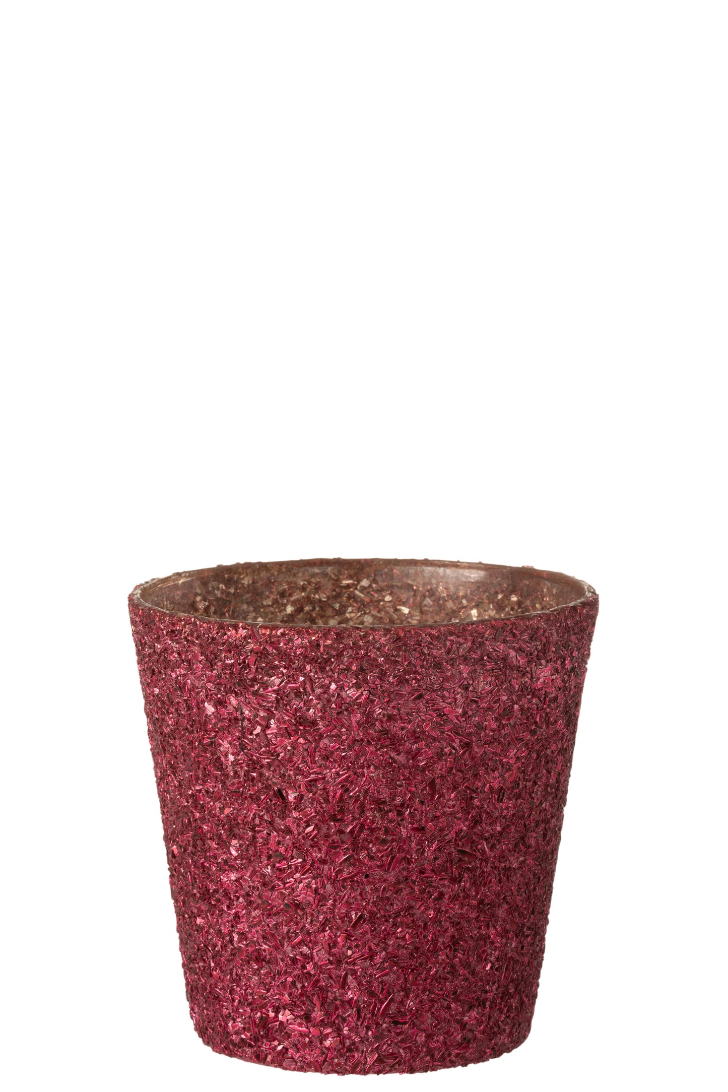 HURRICANE GLITTER GLASS FUCHSIA LARGE