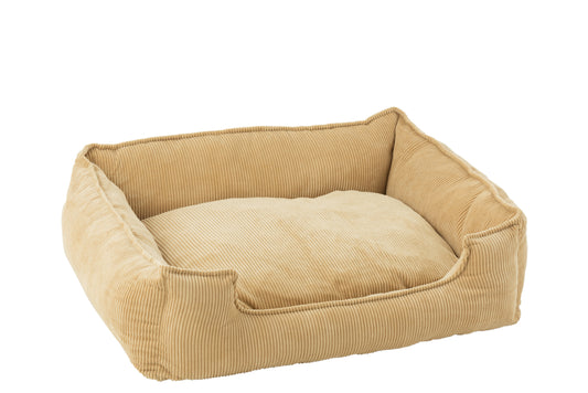 DOG BED CORDUROY LABRADOR BEIGE LARGE