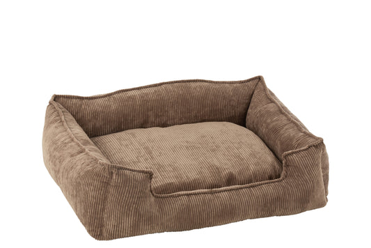 DOG BED CORDUROY BROWN LARGE