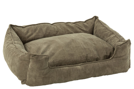 DOG BED CORDUROY KHAKI GREEN EXTRA LARGE