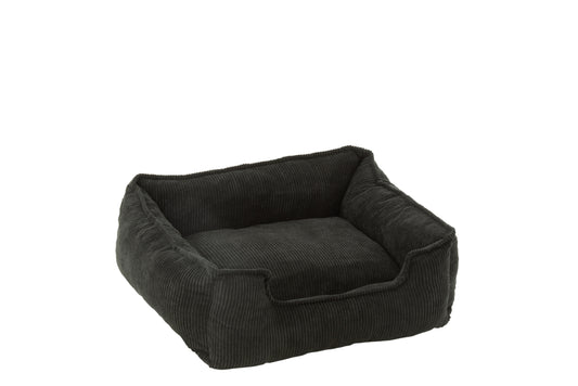 DOG BED CORDUROY BLACK MEDIUM