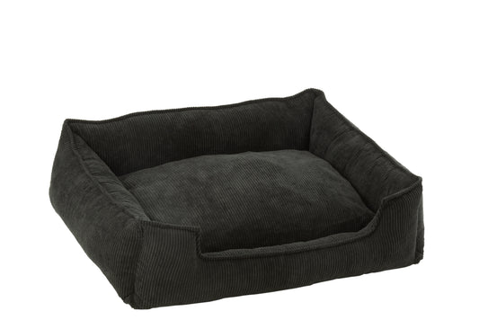 DOG BED CORDUROY BLACK LARGE